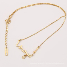 41968 Xuping fashion gold kids bijoux collier avec un nom simple pour bébé